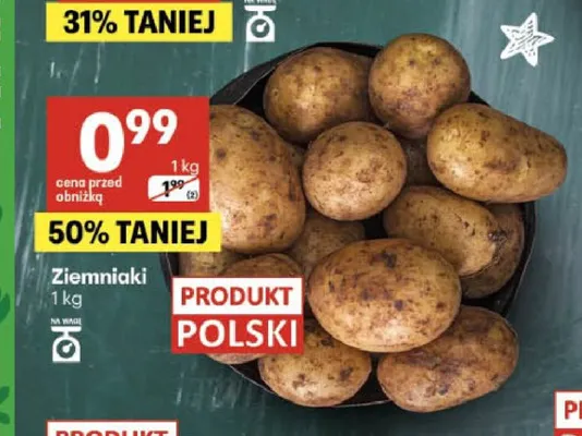 Ziemniaki polskie promocja w Delikatesy Centrum