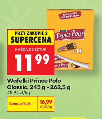 Wafelki Prince Polo Classic 14-pak promocja w Biedronka