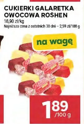 Cukierki galaretka owocowa Roshen na wagę promocja w Stokrotka