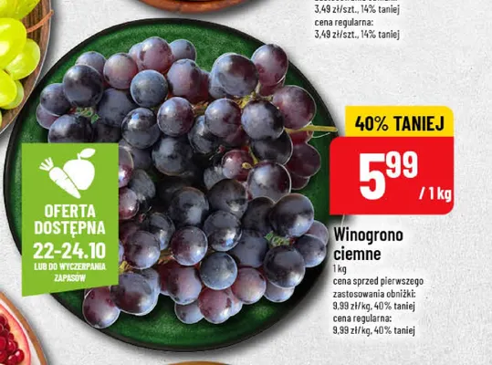 Winogrona ciemne promocja w POLOmarket