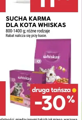 Sucha karma dla kota Whiskas promocja w Stokrotka