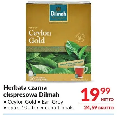 Herbata czarna ekspresowa Dilmah Ceylon Gold + Earl Grey promocja w Makro