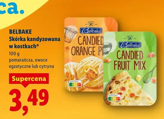 Skórka kandyzowana w kostkach - cytryna promocja w Lidl