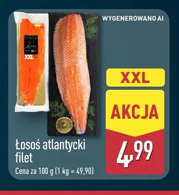 Łosoś atlantycki filet promocja w Aldi