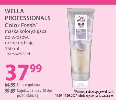 Maska koloryzująca do włosów, różne rodzaje Color Fresh promocja w Hebe