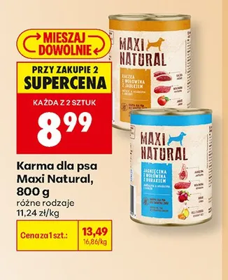 Karma dla psa Maxi Natural promocja w Biedronka