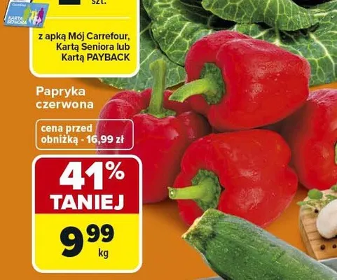 Papryka czerwona promocja w Carrefour Market