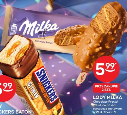 Lody MILKA Chocolate Pretzel promocja w Żabka