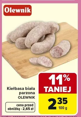 Kiełbasa biała parzona promocja w Carrefour Market