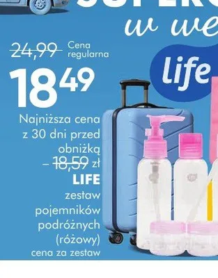 Zestaw pojemników podróżnych Life promocja w Super-Pharm