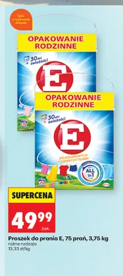 Proszek do prania do kolorowych i ciemnych tkanin E promocja w Biedronka