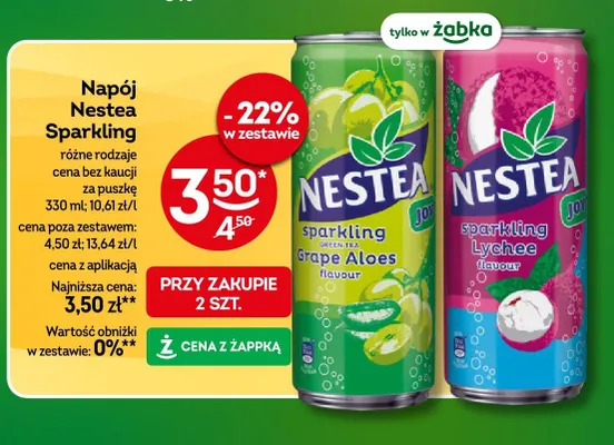 Napój Nestea Joy Sparkling Grape Aloes promocja w Żabka