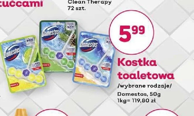 Kostka toaletowa Domestos Power 5 Ocean promocja w Bliski