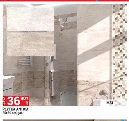 Płytka Antica 25x50cm gat. I mat promocja w Merkury Market