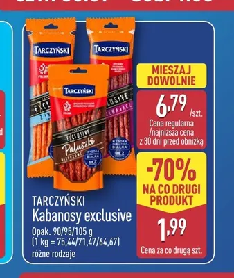 Kabanosy exclusive Tarczyński promocja w Aldi