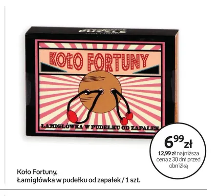Łamigłówka w pudełku od zapałek Koło Fortuny promocja w Empik