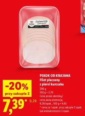 Filet pieczony z piersi kurczaka Pikok Od Krajana promocja w Lidl
