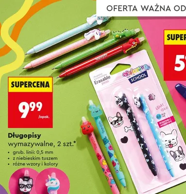 Długopisy wymazywalne Colorino 2-pak promocja w Biedronka