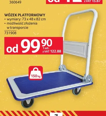Wózek platformowy promocja w Selgros