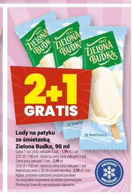 Lody na patyku ze śmietanką Zielona Budka promocja w Twój Market