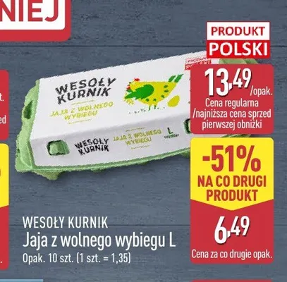 Jaja z wolnego wybiegu L Wesoły Kurnik promocja w Aldi