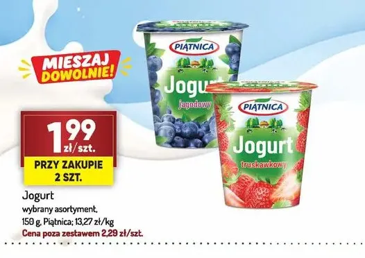 Jogurt jagodowy Piątnica promocja w Avita
