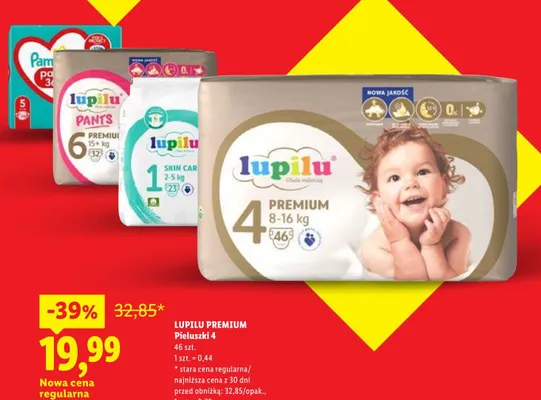 Pieluszki Lupilu Premium 1 promocja w Lidl