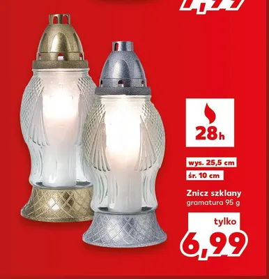 Znicz szklany promocja w Kaufland