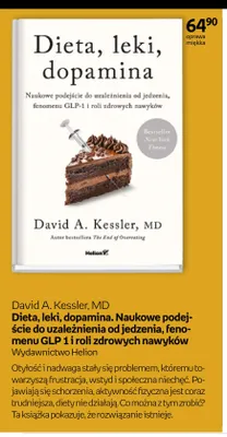 Książka Dieta, leki, dopamina David A. Kessler, MD promocja w Empik