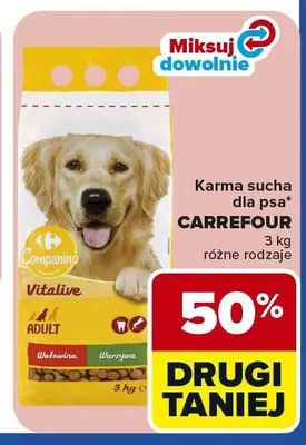 Karma sucha dla psa CARREFOUR wołowina warzywa promocja w Carrefour Market
