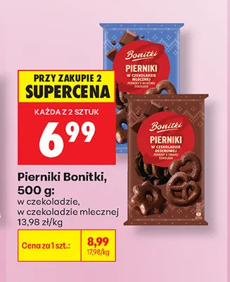 Pierniki Bonitki w czekoladzie mlecznej promocja w Biedronka