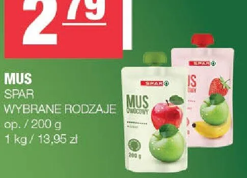 Mus wybrane rodzaje promocja w SPAR
