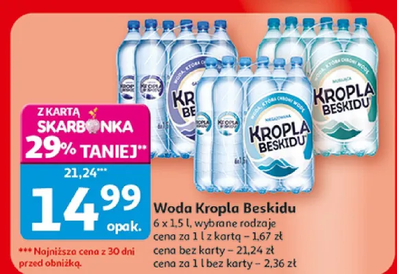 Woda Kropla Beskidu promocja w Auchan