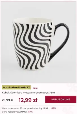 Kubek Geomiso z motywem geometrycznym home & you promocja w home&you