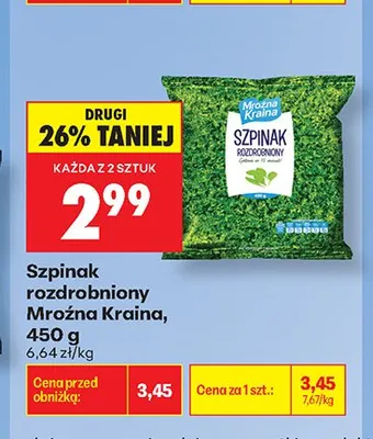 Szpinak rozdrobniony Mroźna Kraina promocja w Biedronka