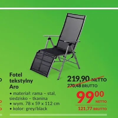 Fotel tekstylny Aro promocja w Makro