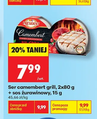 Ser camembert grill Président promocja w Biedronka