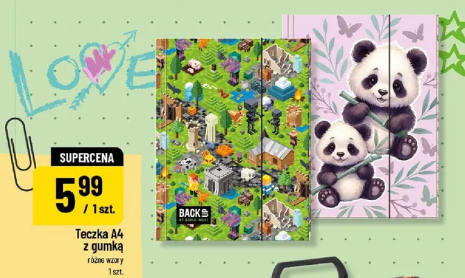 Teczka A4 z gumką Backup promocja w POLOmarket
