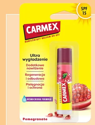 Balsam do ust nawilżający SPF 15 Pomegranate Carmex promocja w Rossmann