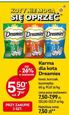 Karma dla kota łosoś, kurczak, kocimiętka promocja w Żabka