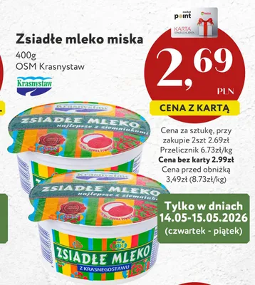 Zsiadłe mleko miska Krasnystaw promocja w Market Point