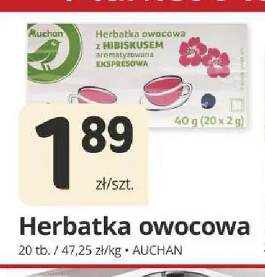 Herbatka owocowa Auchan promocja w Marketvita