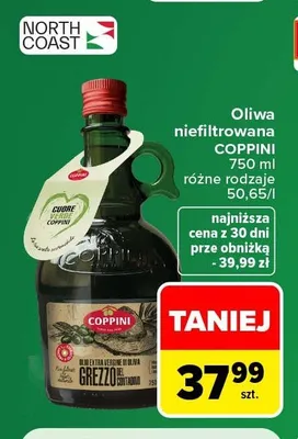 Oliwa niefiltrowana Coppini Grezzo promocja w Carrefour