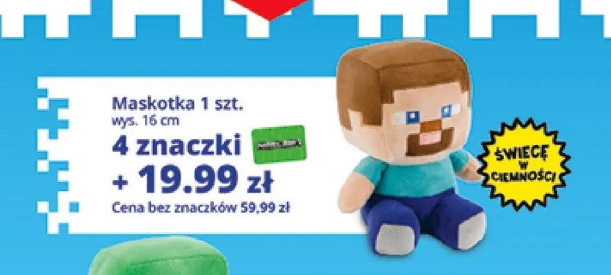 Maskotka Minecraft Steve promocja w Auchan