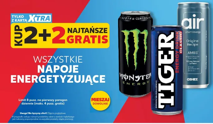 Napój energetyczny 2+2 GRATIS promocja w Kaufland