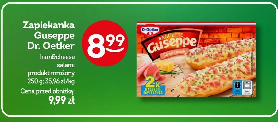 Zapiekanka guseppe ham&cheese salami produkt mrożony promocja w Żabka