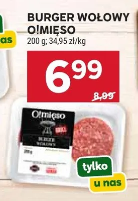 Burger wołowy O!MIĘSO promocja w Stokrotka