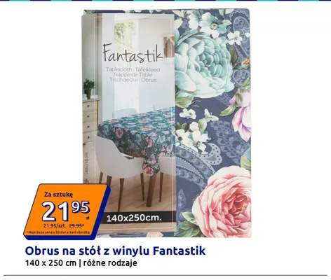 Obrus na stół z winylu Fantastik 140x250 cm promocja w Action