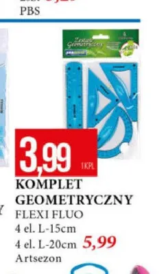 Komplet geometryczny Flexi Fluo 4 el. L-15 cm promocja w Leclerc