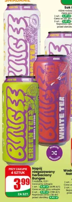 Napój niegazowany herbaciany Bungee White Tea Strawberry promocja w Dino